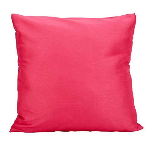 Alimama - 1 funda de cojín de seda sólida de color sólido, para decoración de interiores y exteriores, color rosa cálido