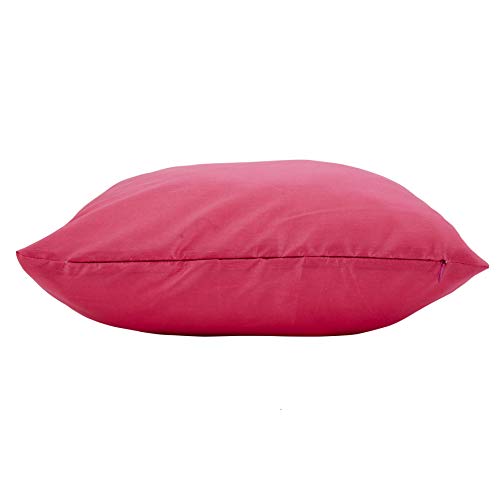 Alimama - 1 funda de cojín de seda sólida de color sólido, para decoración de interiores y exteriores, color rosa cálido