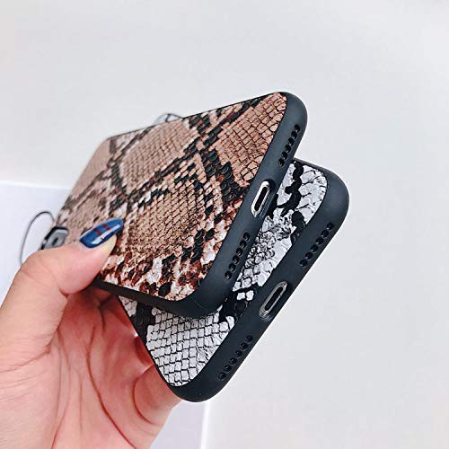 All-Equal Luxury Snake Skin Phone Case For iPhone 11 11Pro MAX 8 7Plus Case PU Leather Phone Bag For iPhone X XS MAX-C-For iPhone XS
