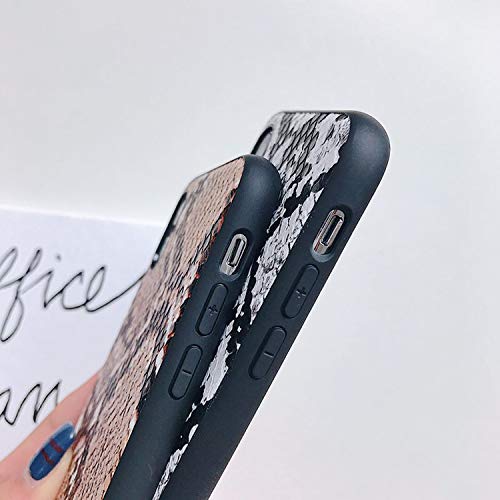 All-Equal Luxury Snake Skin Phone Case For iPhone 11 11Pro MAX 8 7Plus Case PU Leather Phone Bag For iPhone X XS MAX-C-For iPhone XS