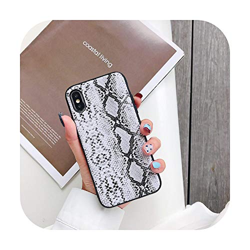 All-Equal Luxury Snake Skin Phone Case For iPhone 11 11Pro MAX 8 7Plus Case PU Leather Phone Bag For iPhone X XS MAX-C-For iPhone XS