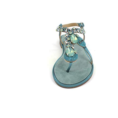 Alma en Pena Sandalia Plana Verde CAUTIVADORA para Mujer V20950 - Talla: 37