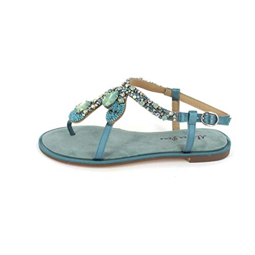 Alma en Pena Sandalia Plana Verde CAUTIVADORA para Mujer V20950 - Talla: 37