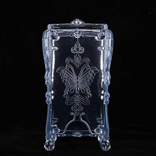 Almacenamiento de algodón de maquillaje, fácil de limpiar Soporte de algodón de maquillaje fácil de sacar, no es fácil de caer para el salón de belleza en casa(Transparent color)