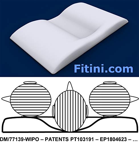 Almohada antironquidos anti-apnea anti-envejecimiento Fitini.com cojín ortopédico - se incluye una aplicación APP para reducir la apnea del sueño