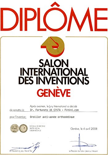 Almohada antironquidos anti-apnea anti-envejecimiento Fitini.com cojín ortopédico - se incluye una aplicación APP para reducir la apnea del sueño