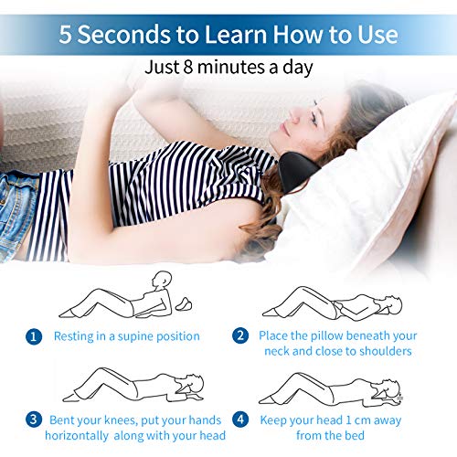 Almohada Cervical viaje Misiki Almohada de viaje Cuello y Hombros Dispositivo Cervical Almohada tracción del Cuello Para Cojín de Masaje Para Cuello, Hombro la Gestión de Alivio del Dolor y la Alineac