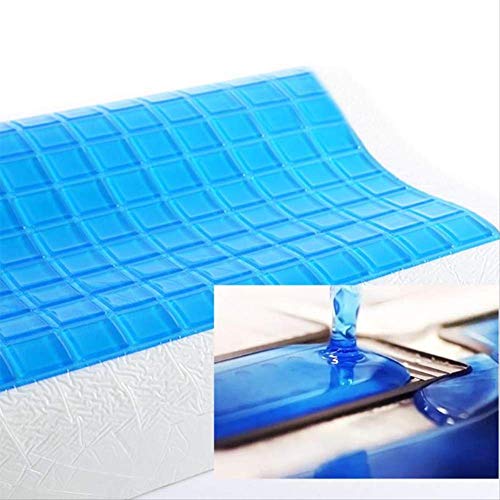 Almohada Cervical Viscoelastica Almohada De Gel De Cama Blanca De Espuma Cojín Ortopédico De Enfriamiento para Dormir Al Aire Libre Alivio De La Fatiga del Cuello Herramienta Al Aire Libre S