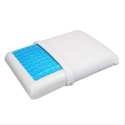 Almohada Cervical Viscoelastica Almohada De Gel De Cama Blanca De Espuma Cojín Ortopédico De Enfriamiento para Dormir Al Aire Libre Alivio De La Fatiga del Cuello Herramienta Al Aire Libre S
