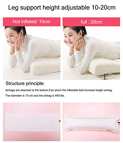 Almohada de espuma viscoelástica para elevación de piernas, hipoalergénica, transpirable, lavable, apto para ciática, embarazo, dormir, dolor de espalda baja, azul