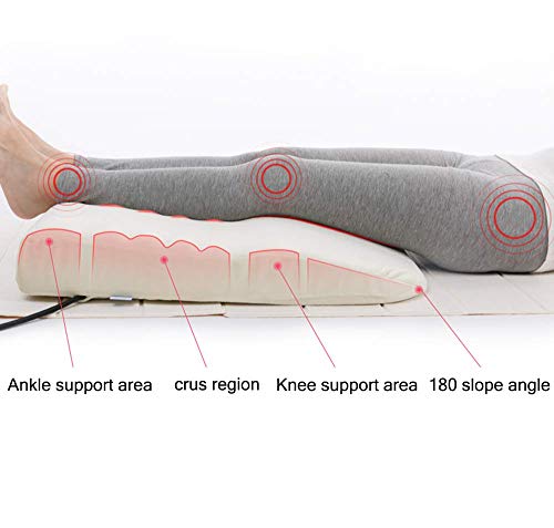 Almohada de espuma viscoelástica para elevación de piernas, hipoalergénica, transpirable, lavable, apto para ciática, embarazo, dormir, dolor de espalda baja, azul