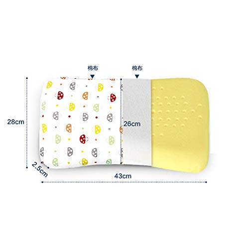 Almohada De Niños Delgada De Algodón Puro Bebé Lento Rebote Forma Almohada Bebé Almohada De Memoria De Bebé 0-3 Años De Edad Champiñones pequeños