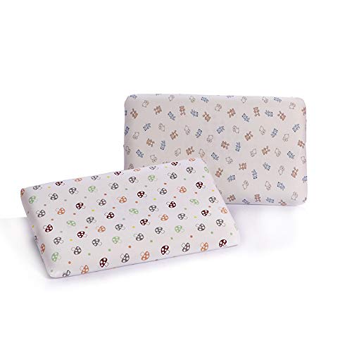 Almohada De Niños Delgada De Algodón Puro Bebé Lento Rebote Forma Almohada Bebé Almohada De Memoria De Bebé 0-3 Años De Edad Champiñones pequeños