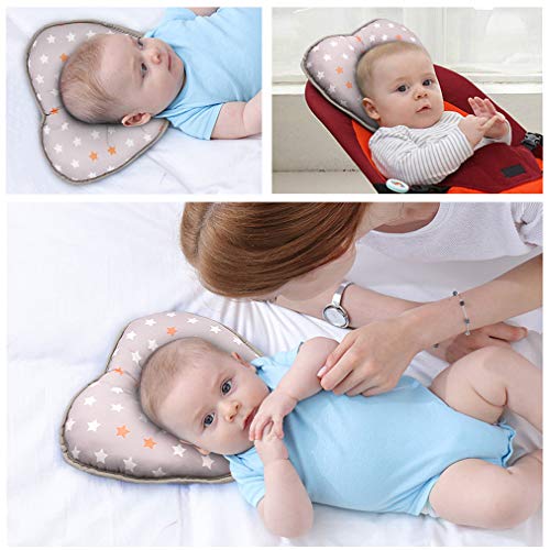 Almohada de viaje ajustable para bebé para silla de paseo o cama, 2 en 1 cochecitos de silla de paseo Soporte de cuello suave para 6 meses a 2 año Bebé(Rosado morado)