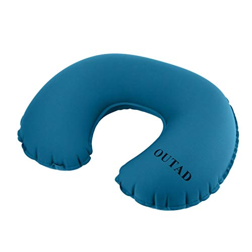 Almohada de Viaje Ultralight Pua ergonómico diseño Cuello cóncavo Inflable Aire Almohada en Forma de U para Viajes de Camping al Aire Libre Artículos de Viaje