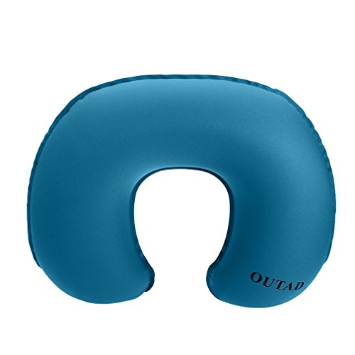 Almohada de Viaje Ultralight Pua ergonómico diseño Cuello cóncavo Inflable Aire Almohada en Forma de U para Viajes de Camping al Aire Libre Artículos de Viaje