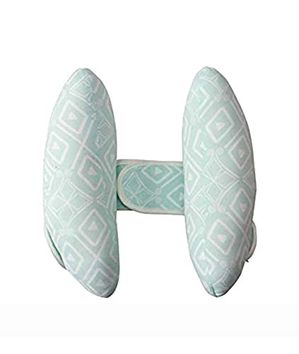 Almohada Para Bebé Cochecito Cojín Reposacabezas Seguridad Ajustable Almohada Cervical, Almohada de Asiento de carro Prevención del Síndrome de la Cabeza Plana, Velcro Ajustable (Cuadrado azul)