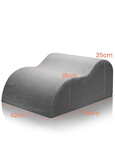 Almohada Pies NUBLAR - Elevador de Piernas - Almohadas Piernas con OEKO TEX - Almohada Piernas en Altopara Piernas Hinchadas - Memoria de Espuma Cuña de Pierna para Soporte y Relevamiento