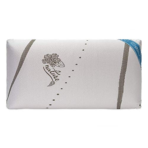 Almohada viscoelástica beneficiosa para la Salud por su fabricación con cáscara de Almendra y Hueso de Aceituna. Recolax Visco Nature (105 cm)