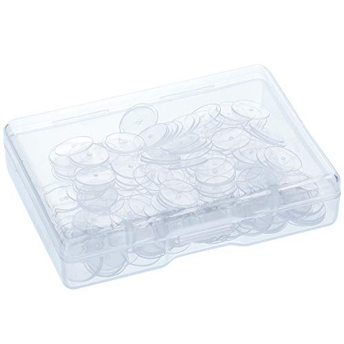 Almohadillas de Disco Transparentes para Estabilizar Aretes, Discos de Plástico para Espaldas de Pendiente (200)