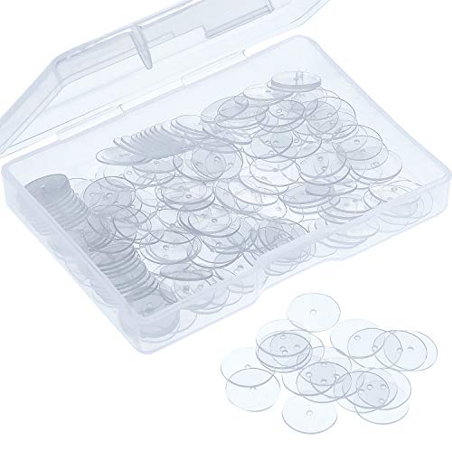 Almohadillas de Disco Transparentes para Estabilizar Aretes, Discos de Plástico para Espaldas de Pendiente (200)