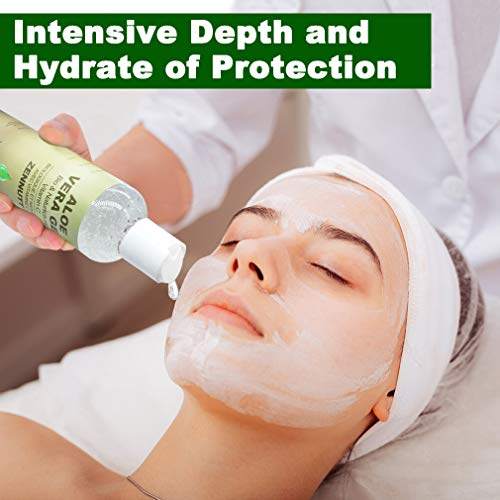 Aloe Vera Puro,Gel De Aloe Vera Natural Crema,Organic para Cara Cabello Piel Cuerpo después del cuidado del sol Geles,Regalos de cumpleaños para mujeres Su madre con libro electrónico gratuito