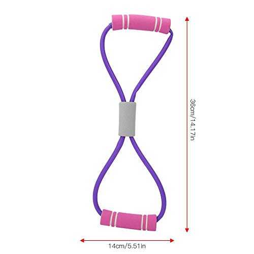 Alomejor Ejercicios Bandas 8 Formas de Ejercicio físico Tirando de la Cuerda Cuello de Goma Expansor Bandas de tensión para Yoga Pilates Estiramiento Entrenamiento