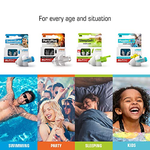 Alpine SleepSoft Tapones - Bloquea los ronquidos y mejora el sueño - Filtros suaves diseñados para dormir - Material hipoalergénico cómodo - Tapones reutilizables