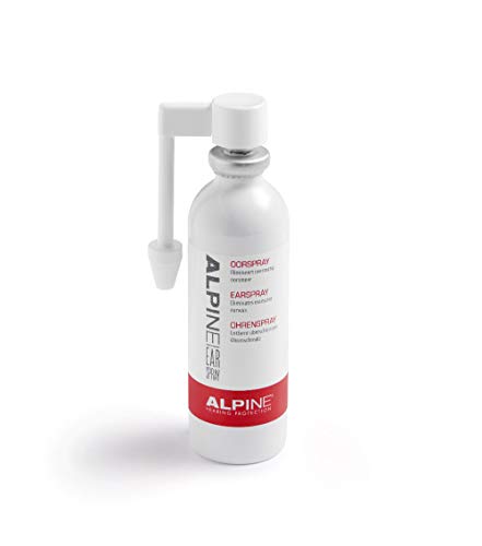 Alpine spray para los oídos y Spray de protección auditiva - Elimina de forma segura el exceso de cerumen - Extiende la durabilidad de los tapones - Fórmula suave con ingredientes activos