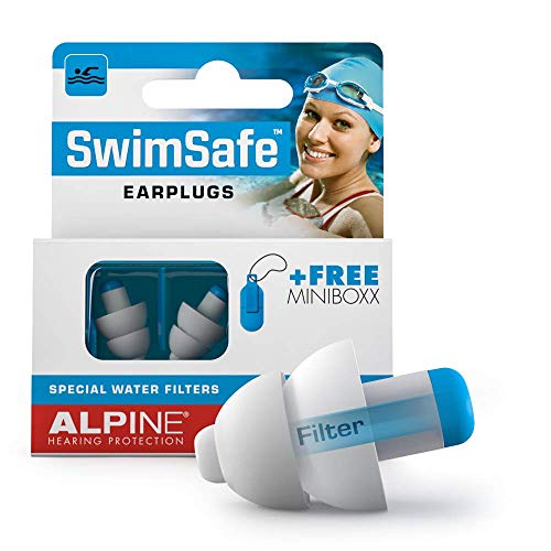 Alpine SwimSafe Tapones para los oídos para Nadar - Mantienen el Agua afuera y previenen infecciones - Cómodo Material hipoalergénico - Tapones reusables