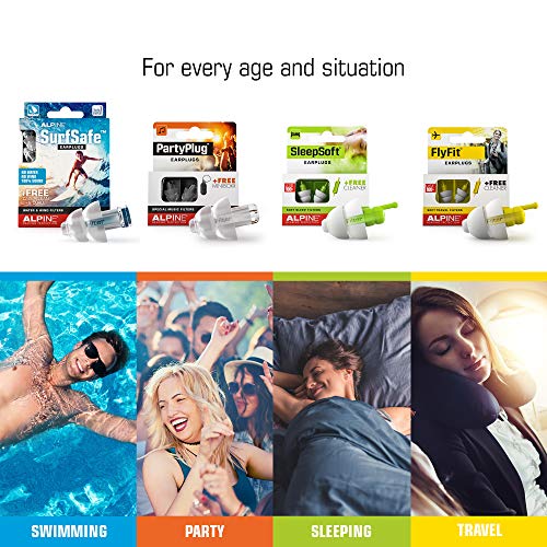 Alpine SwimSafe Tapones para los oídos para Nadar - Mantienen el Agua afuera y previenen infecciones - Cómodo Material hipoalergénico - Tapones reusables
