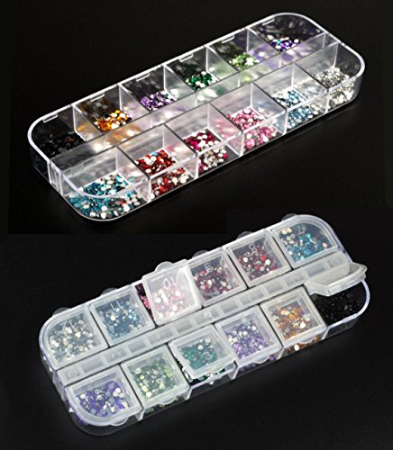 Amacoam DIY piedras preciosas con Stick adhesivo, 2500 unidades acrílico RHI nestone Diamante banda decorativa para boda cumpleaños, DIY Teléfono Móvil joyas collar pulsera Manualidades teselas