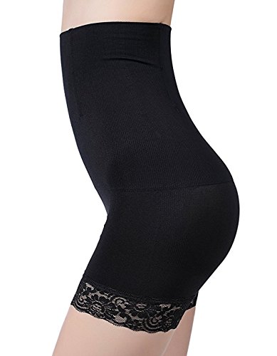 AMAGGIGO Shapewear - Braga Faja Reductora y Moldeadora Invisible para Mujer (XL/XXL 1=L (Fits Waist 29-34 Inch), Negro-B)