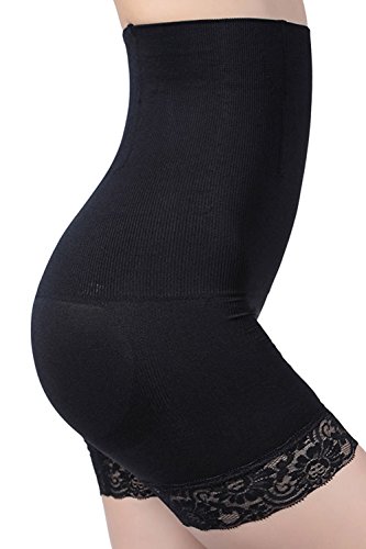 AMAGGIGO Shapewear - Braga Faja Reductora y Moldeadora Invisible para Mujer (XL/XXL 1=L (Fits Waist 29-34 Inch), Negro-B)