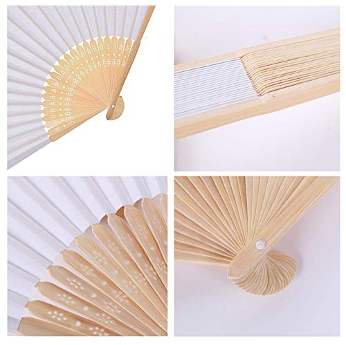 Amaoma Abanicos Boda para Invitados Abanicos Madera Abanico de Papel Abanicos Plegables de Bambú para Decoración de Bodas Regalos de Iglesia Boda Fiesta Bricolaje 10 Piezas 10 Colors