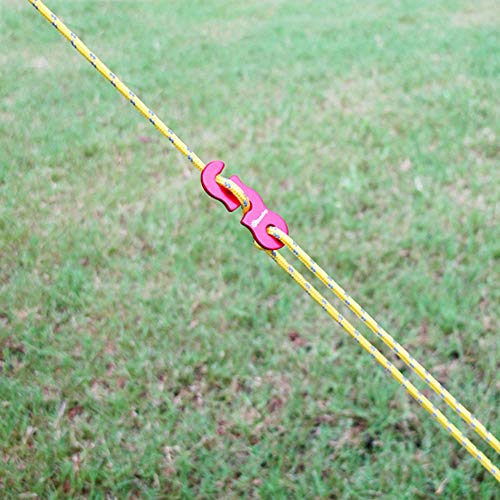 Amaoma Tensores Reflectantes Tensores de Tiendas Cuerda Nylon 3mm Accesorios Tienda de Campaña con Ajustador de Aluminio Tensores Camping para Acampada y Senderismo al Aire Libre 4 Piezas 4m