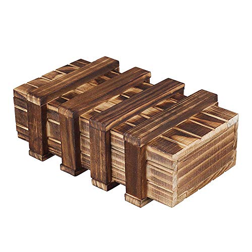 Amasawa Caja De Regalo De Madera, Caja Mágica, 2 Compartimentos, Regalo Creativo para Cupones, Joyas y Dinero.
