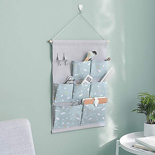 AMAYGA Bolsa de Almacenamiento Colgando Pared Puerta Armario Colgante Organizador de Bolsa, Ahorro de Espacio 7 Bolsillos para Almacenamiento