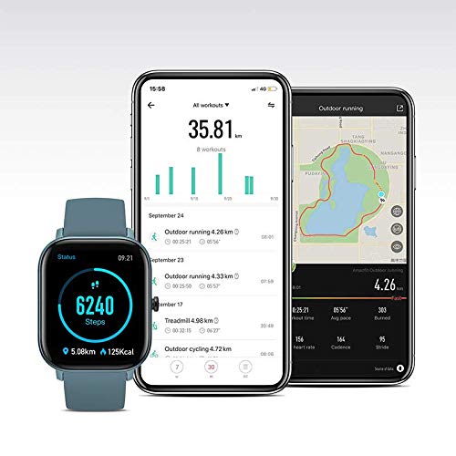 Amazfit GTS Smartwatch Fitness tracker con multitud de perfiles de actividad físcia y con GPS embebido, resistencia al agua 5 ATM (Azul)