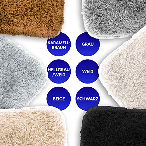 Amazinggirl alfombras Salon Grandes - Pelo Largo Alfombra habitación Dormitorio Lavables Comedor Moderna vivero Blanco 100 x 160 cm