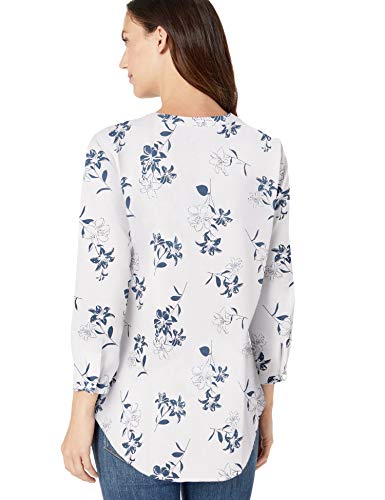 Amazon Essentials - Camisa de manga larga de algodón para mujer, Tropical Indigo, US S (EU S - M)