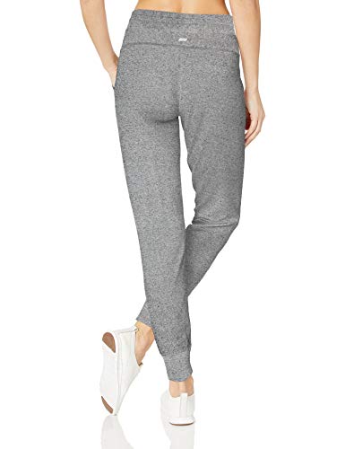 Amazon Essentials - Pantalón de mujer de algodón terry para correr, Gris (Grey Marl), US M (EU M - L)