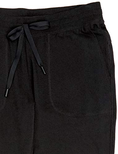 Amazon Essentials - Pantalón de mujer de algodón terry para correr, Negro, US M (EU M - L)
