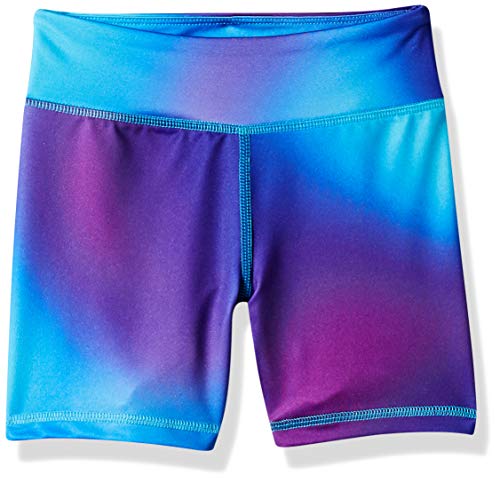 Amazon Essentials - Pantalones cortos deportivos elásticos para niña, Púrpura ombre, US 2T (EU 92-98)