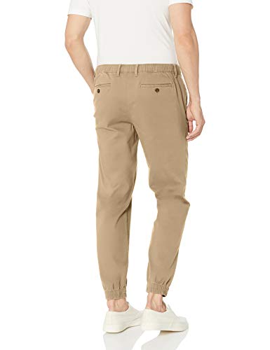 Amazon Essentials - Pantalones deportivos ajustados para hombre, Caqui, US M (EU M)