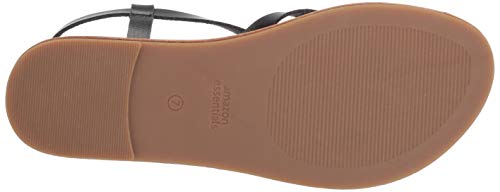 Amazon Essentials – Sandalias informales con tiras para mujer, Negro (Black), EU 37 - 38