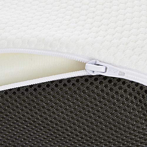 AmazonBasics - Almohada con soporte para cuello de espuma con memoria, de contorno, 60 x 35 x 11/7/11 cm