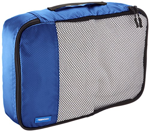 AmazonBasics - Bolsas de equipaje medianas (4 unidades), Azul