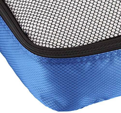 AmazonBasics - Bolsas de equipaje medianas (4 unidades), Azul