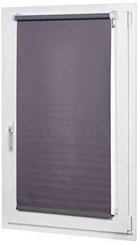 AmazonBasics - Estor opaco y enrollable, con revestimiento de color a juego, 56 x 150 cm, Gris oscuro